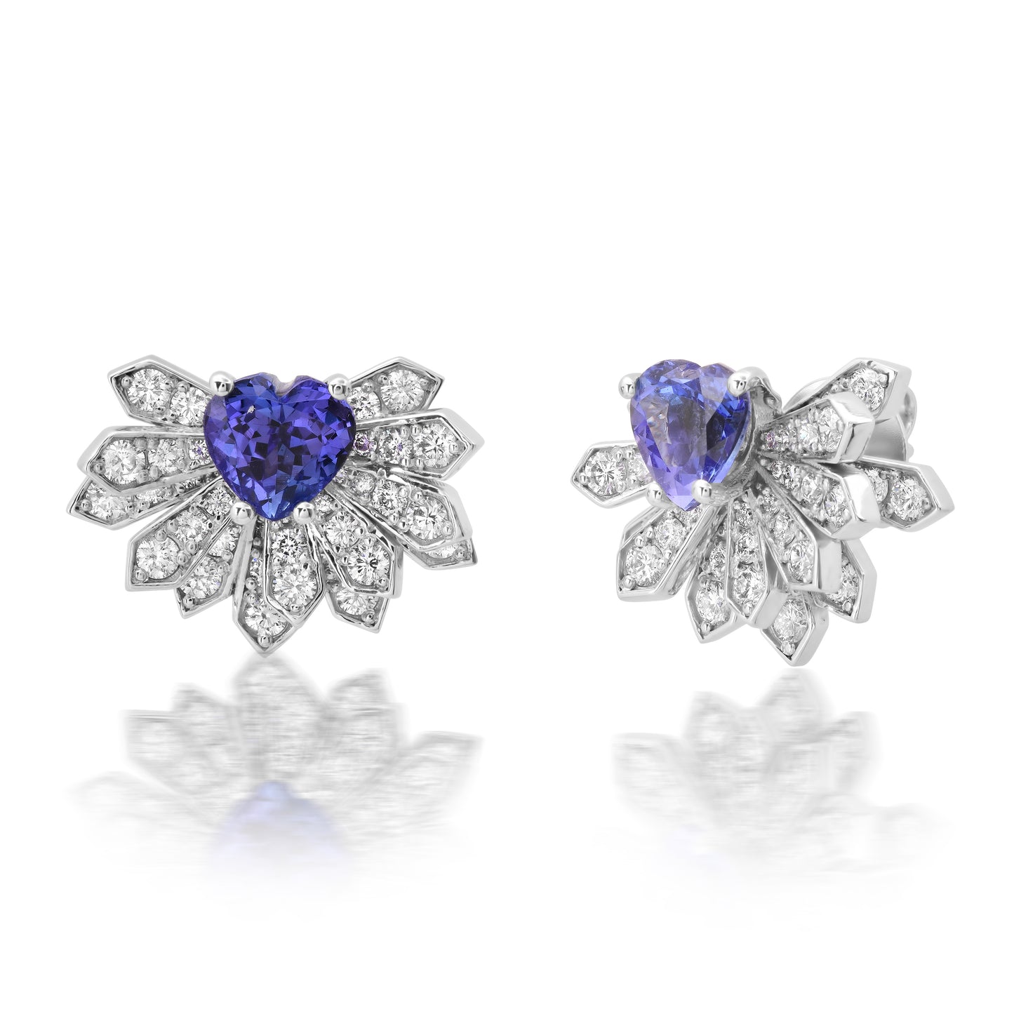 Penacho Earrings in 18K Gold with Blue Sapphires — Colette Jewelry