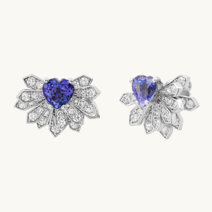 Penacho Earrings in 18K Gold with Blue Sapphires — Colette Jewelry