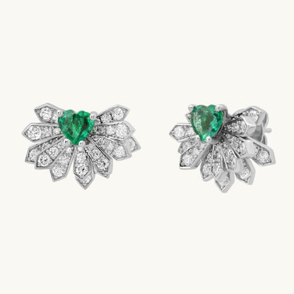 Penacho Emerald Earrings in 18K Gold — Colette Jewelry