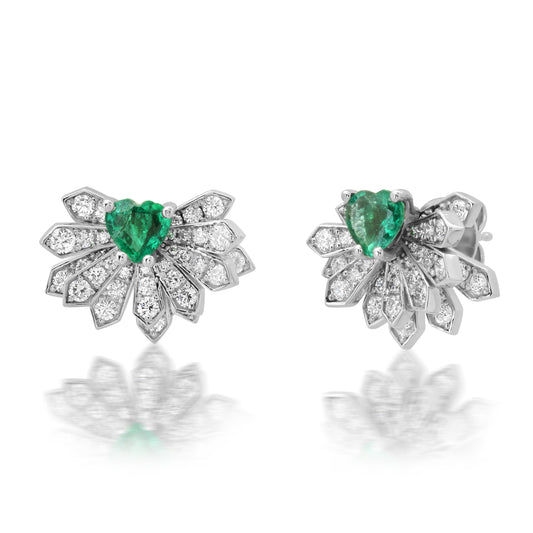 Penacho Emerald Earrings in 18K Gold | Colette Jewelry