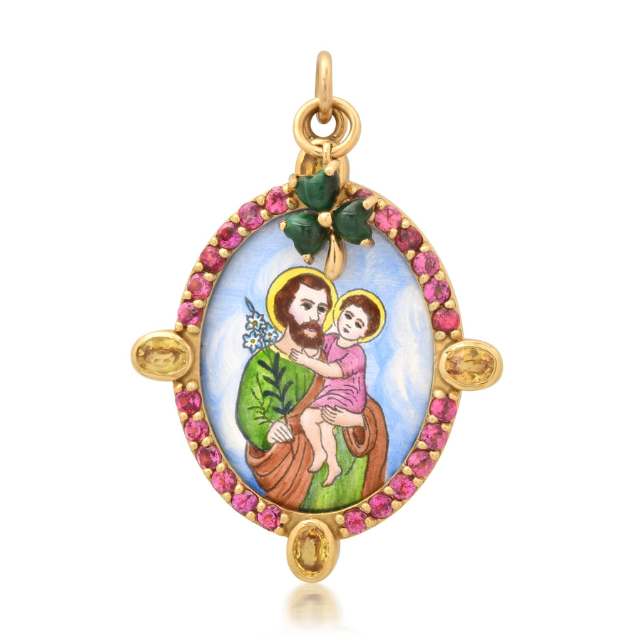 God and Son Medium Medal Charm 18K Gold | Colette Jewelry
