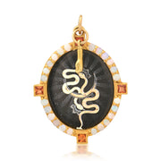 The Snake with Chain Big Medal 18K Gold Colette Jewelry