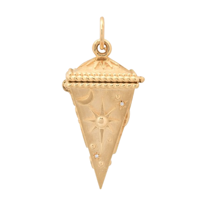 My Secret Pendulum Charm in 18K gold with white diamond — Colette Jewelry