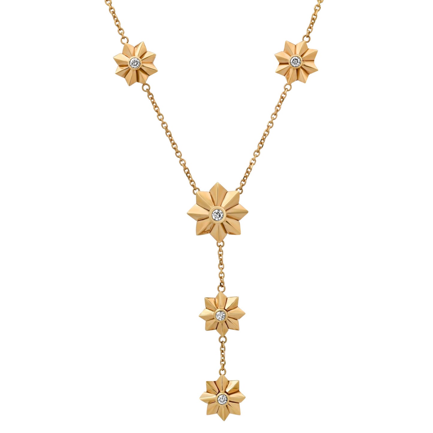 Penacho Flower Long Necklace 18K Gold | Colette Jewelry