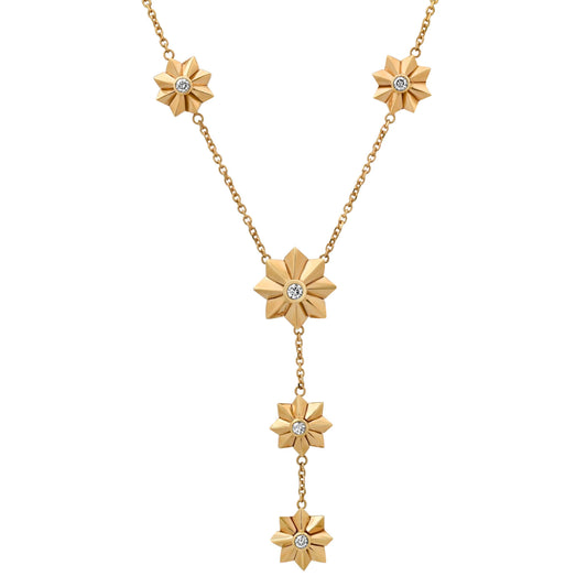 Penacho Flower Long Necklace 18K Gold | Colette Jewelry