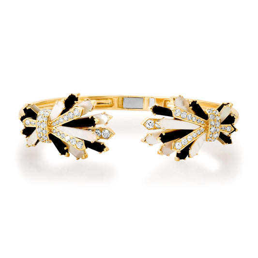 Double Penacho Fan Bangle – 3 Combinations | 18K Gold | Colette Jewelry
