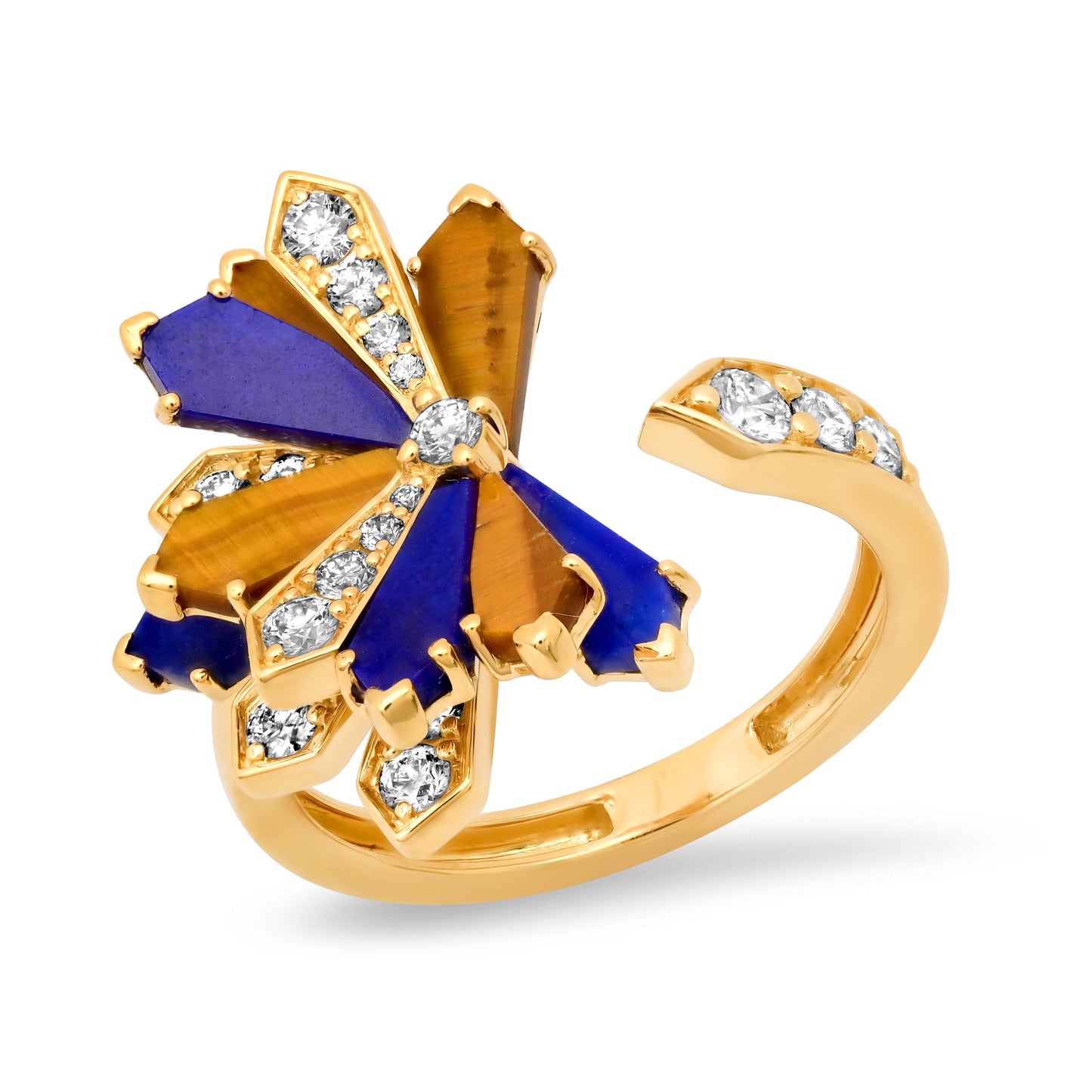 Penacho Fan Ring 18K Gold 4 Combinations Colette Jewelry