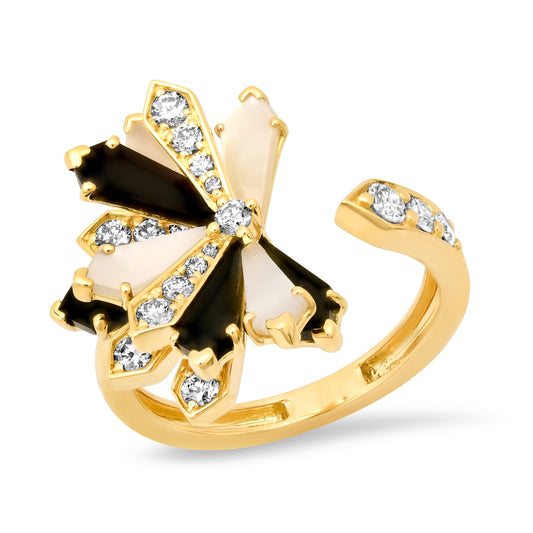 Penacho Fan Ring 18K Gold 4 Combinations Colette Jewelry