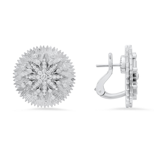 Cosmos Disk Earrings | Guilloché 18K Gold | Galaxia | Colette Jewelry