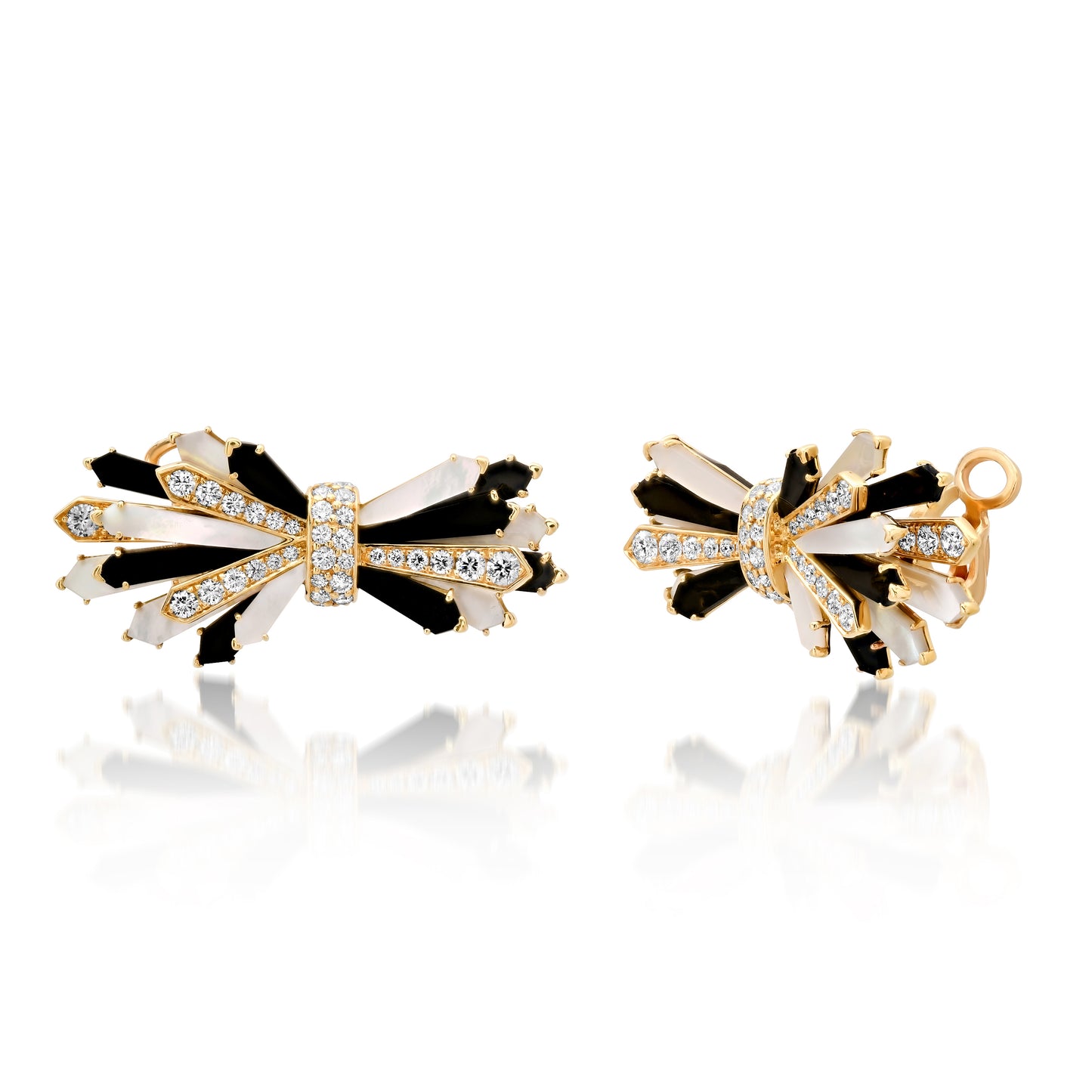 Double Penacho Fan Earrings – 3 Combinations – 18K Gold | Colette Jewelry