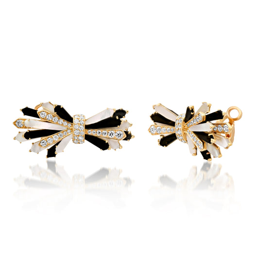 Double Penacho Fan Earrings – 3 Combinations – 18K Gold | Colette Jewelry