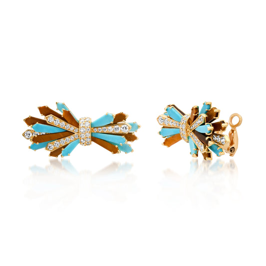 Double Penacho Fan Earrings — Colette Jewelry