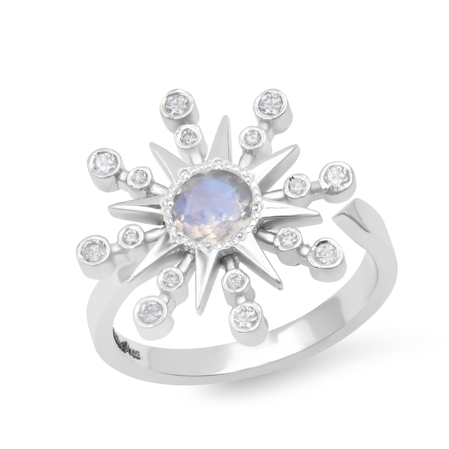 Star Ring with Birthstones – 18K Yellow Gold & Diamonds | Colette Jewelry