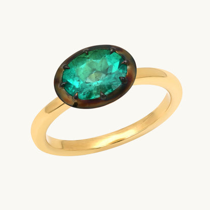 ANIS Gomita Esmeralda Ring in 18K yellow gold with emerald — Colette Jewelry