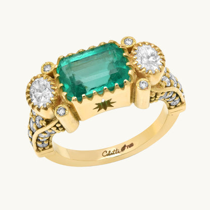ANIS Versailles Ring in 18K Yellow Gold with white diamond — Colette Jewelry