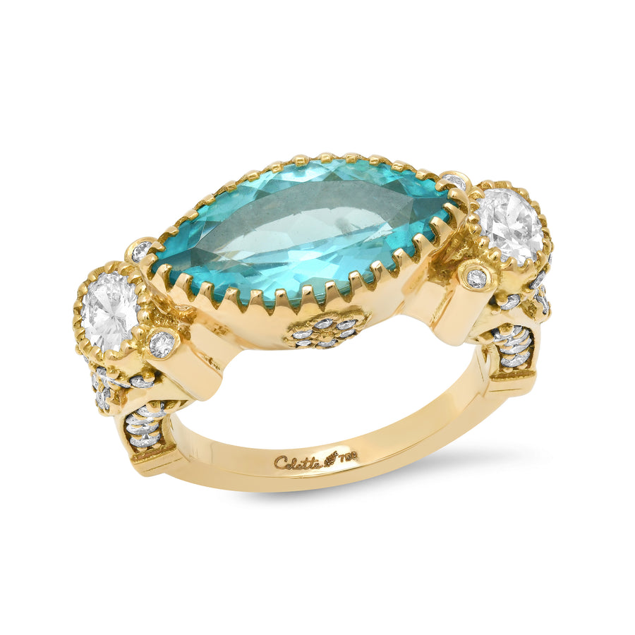 Apatite Empire Ring in 18K Gold | Colette Jewelry