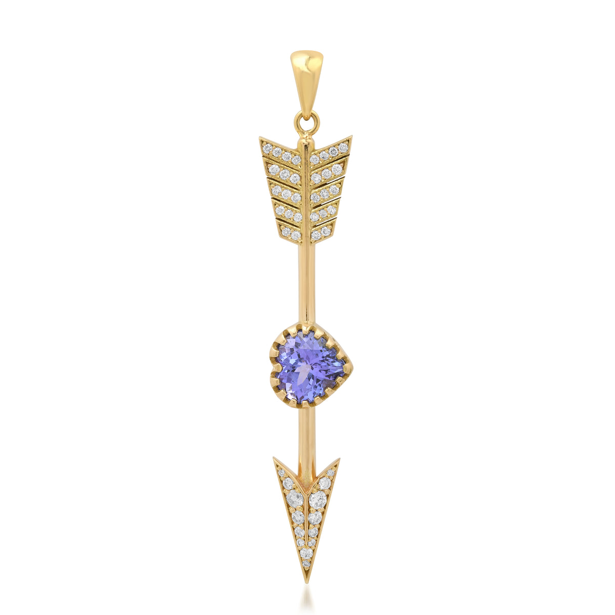 ANIS Flechita Charm Pendant in 18K yellow gold with white diamond — Colette Jewelry
