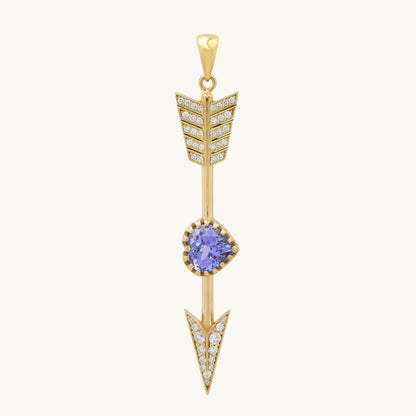 ANIS Flechita Charm Pendant in 18K yellow gold with white diamond — Colette Jewelry