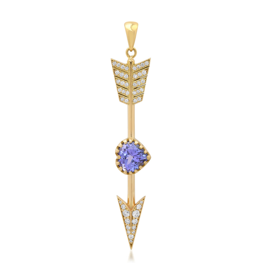 Arrow Pendant 18K Gold Diamond High Jewelry | Colette Jewelry