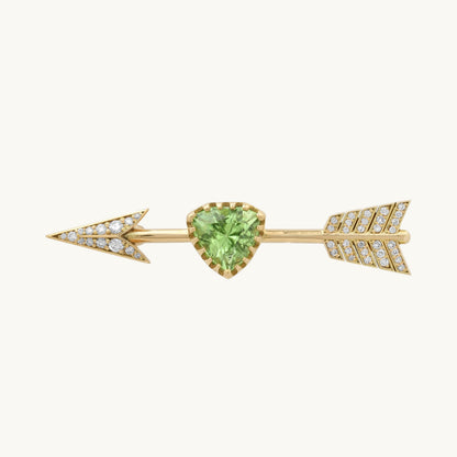 Cupid's Arrow Flechazo Brooch in 18K Gold with diamond — Colette Jewelry