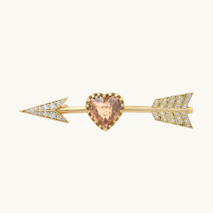 Tourmaline Brown Brooch in 18K Gold — Colette Jewelry