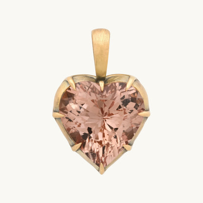 ANIS Agar Charm Pendant in 18K yellow gold with morganite — Colette Jewelry