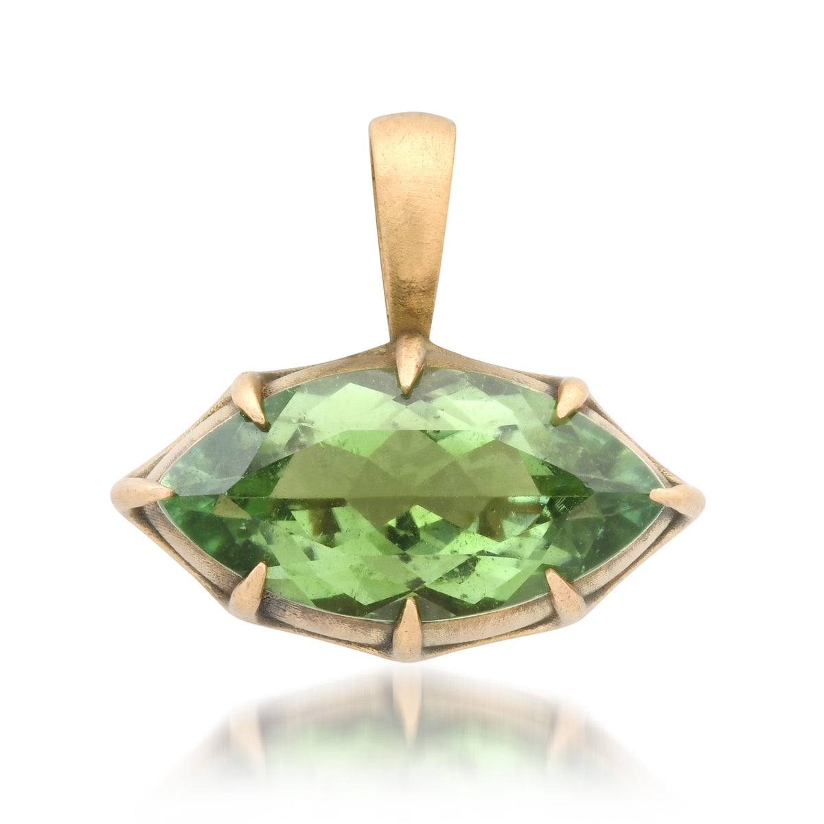 Agar Pendant – 18K Gold & AAA Mint Tourmaline | Colette Jewelry