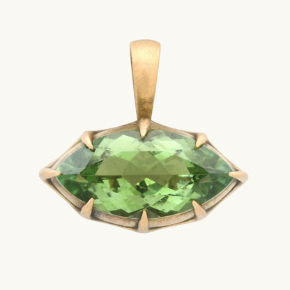 ANIS Agar Charm Pendant in 18K yellow gold with tourmaline — Colette Jewelry