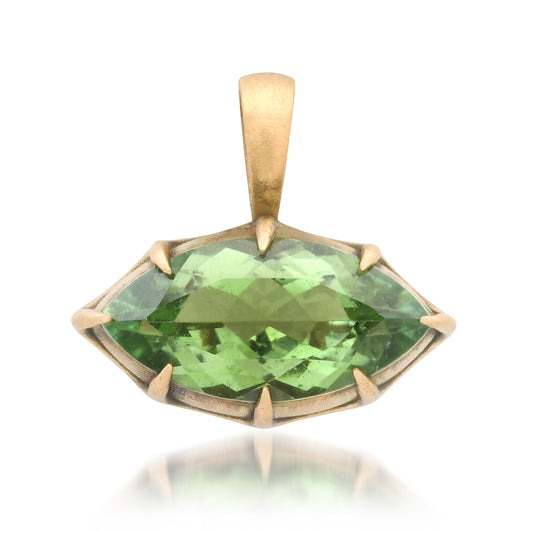Agar Pendant – 18K Gold & AAA Mint Tourmaline | Colette Jewelry