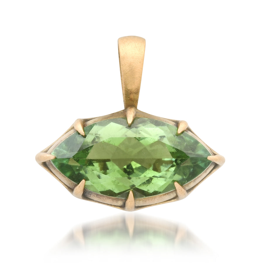 Verdant Horizon Pendant – 18K Gold & AAA Mint Tourmaline | Colette Jewelry