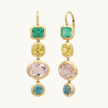ANIS Gotitas Earrings in 18K gold with emerald — Colette Jewelry
