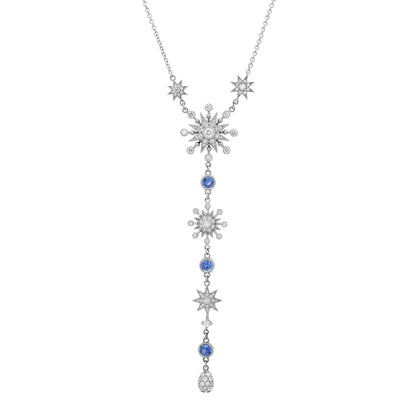 Celestial Pendant in 18K white gold with white diamond — Colette Jewelry