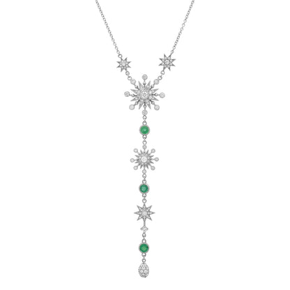 Celestial Pendant in 18K white gold with white diamond — Colette Jewelry