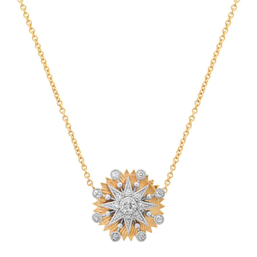 Cosmos Disk Guilloché Pendant