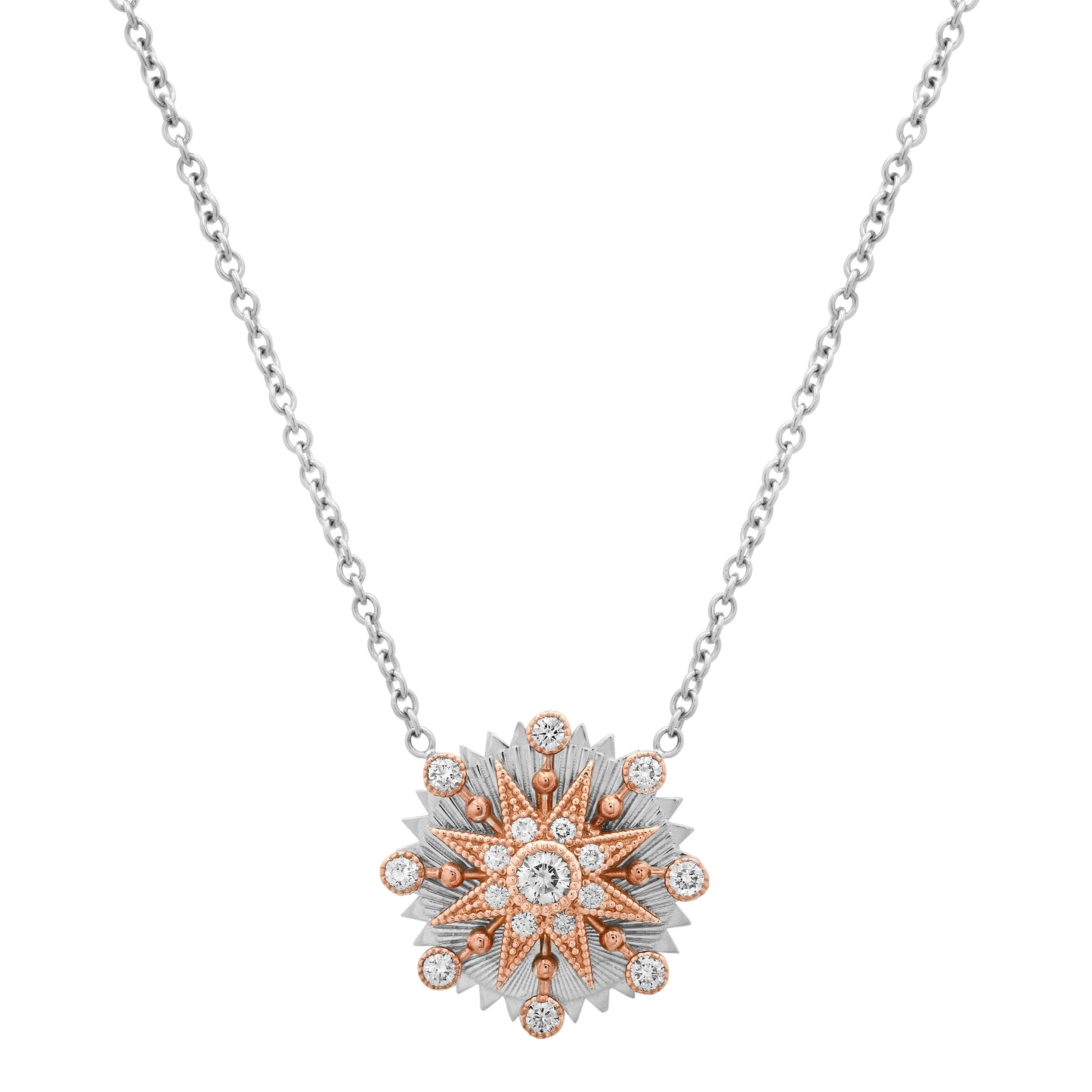 Cosmos Disk Guilloché Pendant