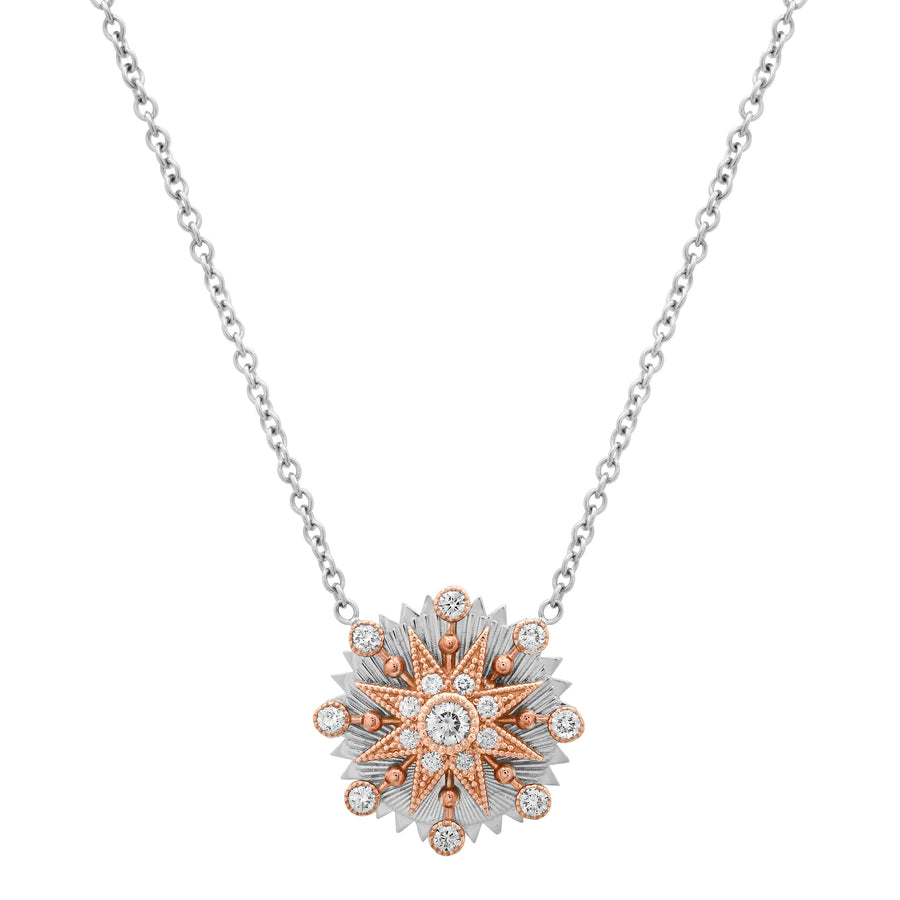 Cosmos Disk Guilloché Pendant