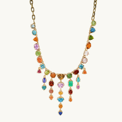 ANIS Master Waterfall Necklace in 18K yellow gold with sapphire — Colette Jewelry