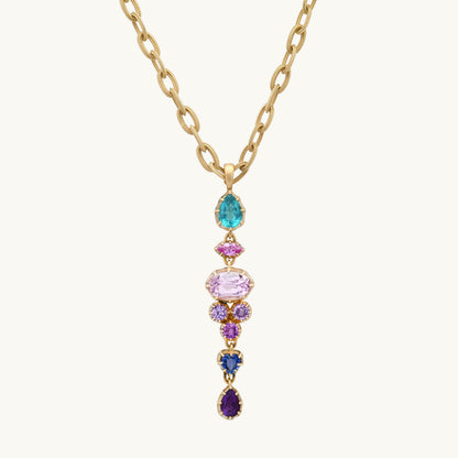ANIS Barragán Totem Pendant in 18K yellow gold with sapphire — Colette Jewelry