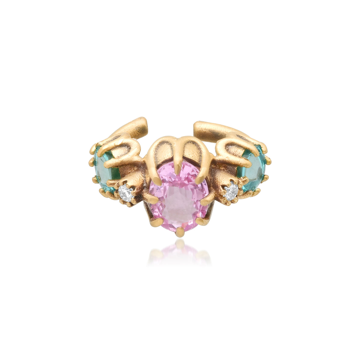 Destello Ear Cuff – Pink & Green Sapphire | Colette Jewelry