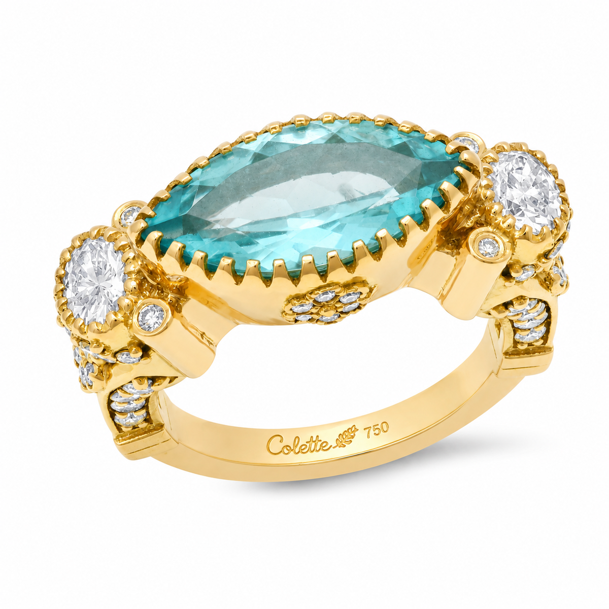 ANIS Mademoiselle Mar Ring in 18K yellow gold with white diamond — Colette Jewelry