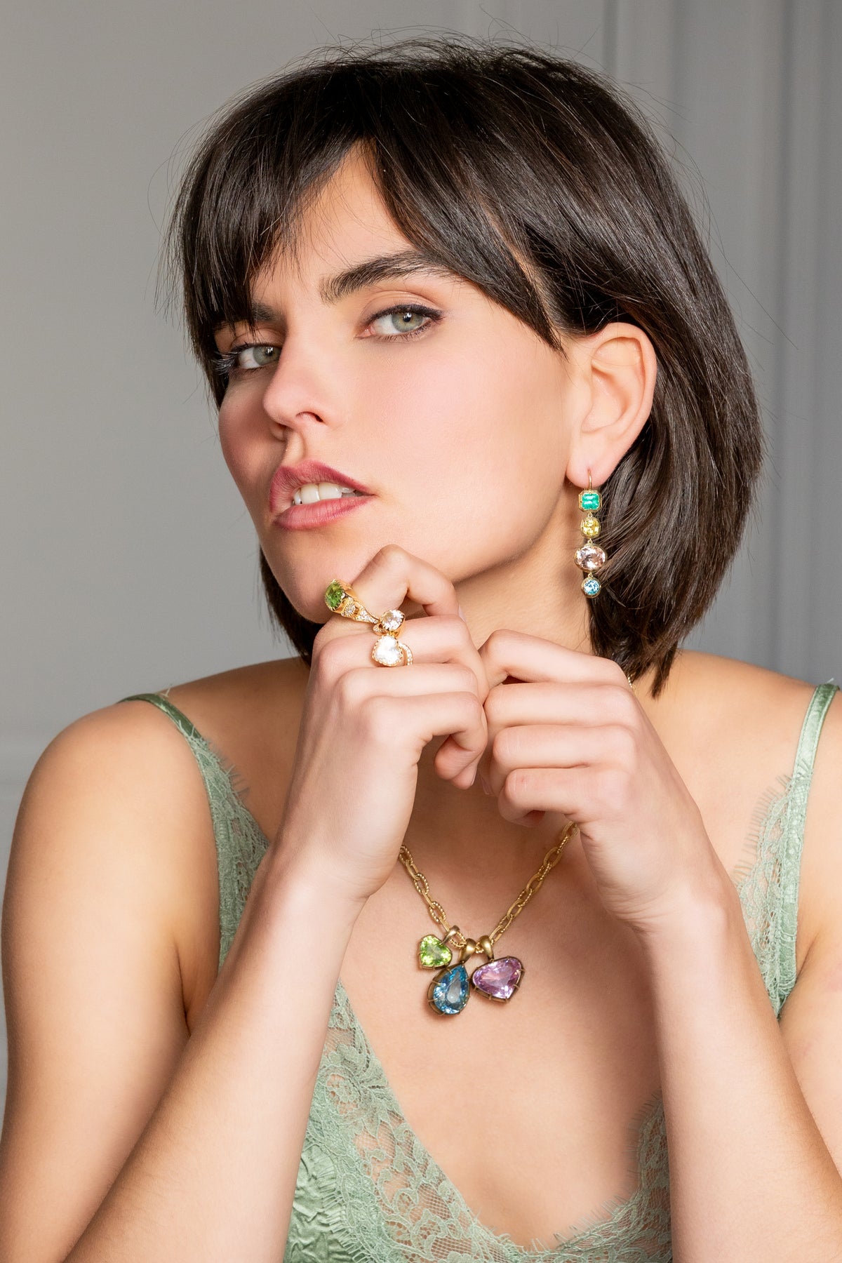 Toi et Moi Moonstone Empire Ring in 18K Gold | Colette Jewelry