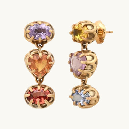 ANIS Gotitas Earrings in 18K yellow gold with sapphire — Colette Jewelry