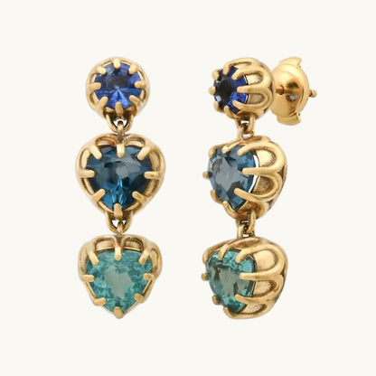 ANIS Gotitas Earrings in 18K Yellow Gold with sapphire — Colette Jewelry
