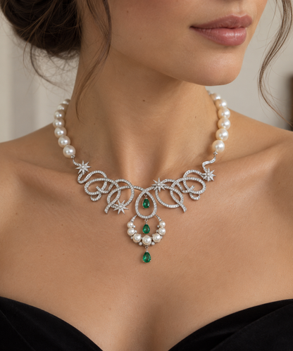 GALAXIA Moon Pearl Necklace | Colette Jewelry