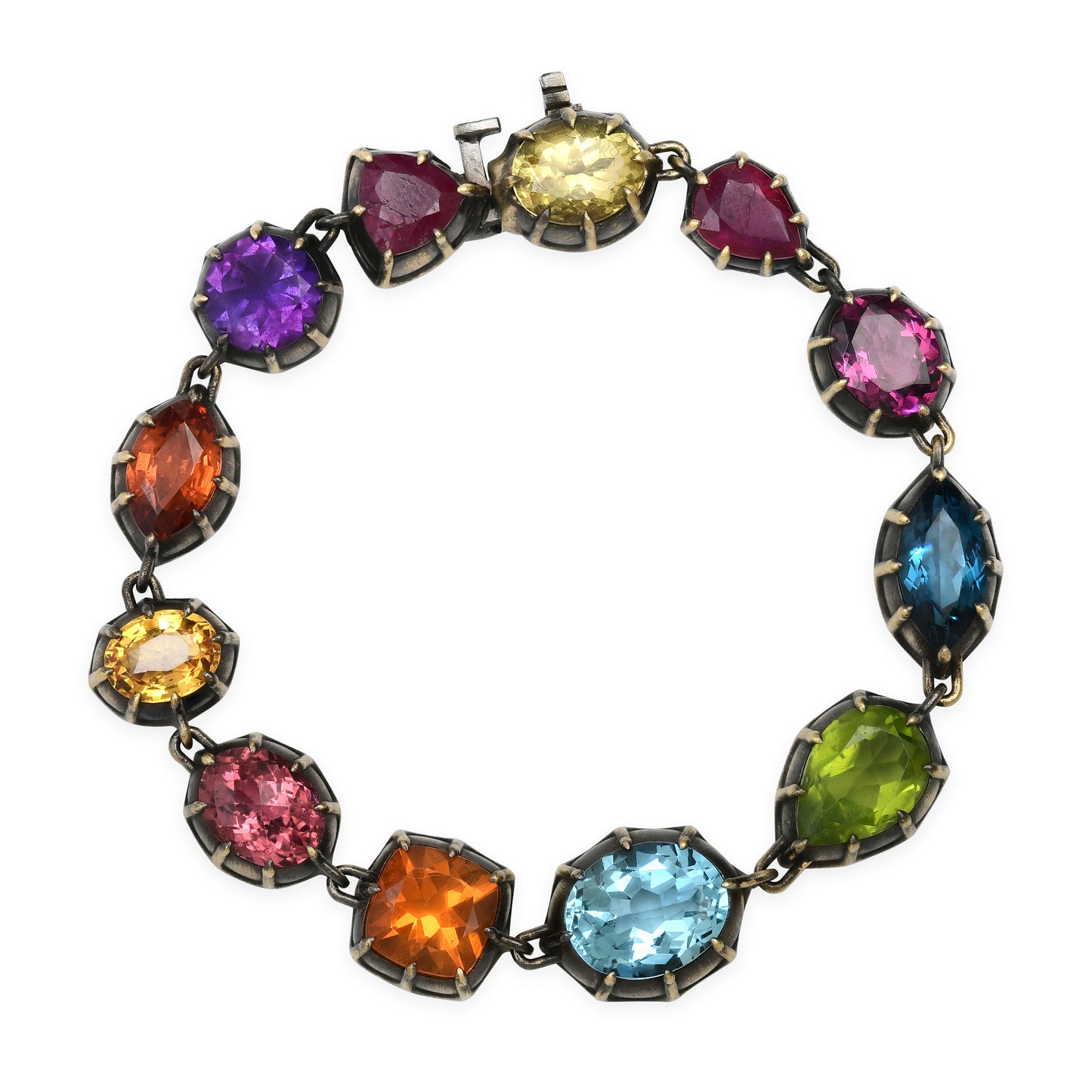 Danvou Bracelet – 18K Gold & Mixed Gemstones | Colette Jewelry