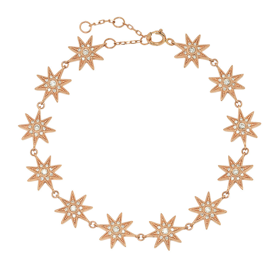 Soft Glow Star Bracelet | 18K White Gold & Diamonds | Colette Jewelry
