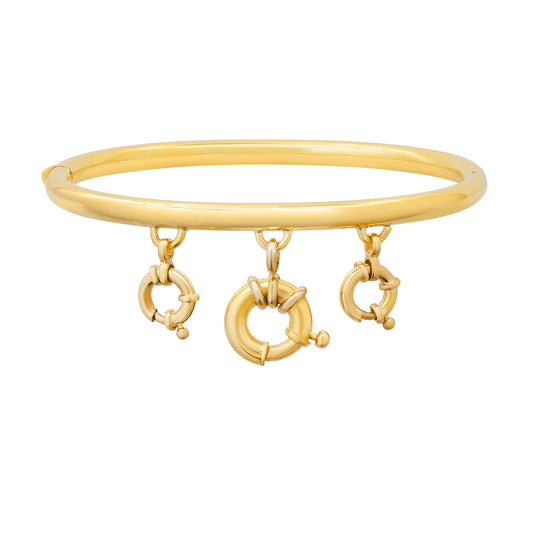 Bangle for 3 Babies – 18K Gold Family Bangle | Colette Jewelry