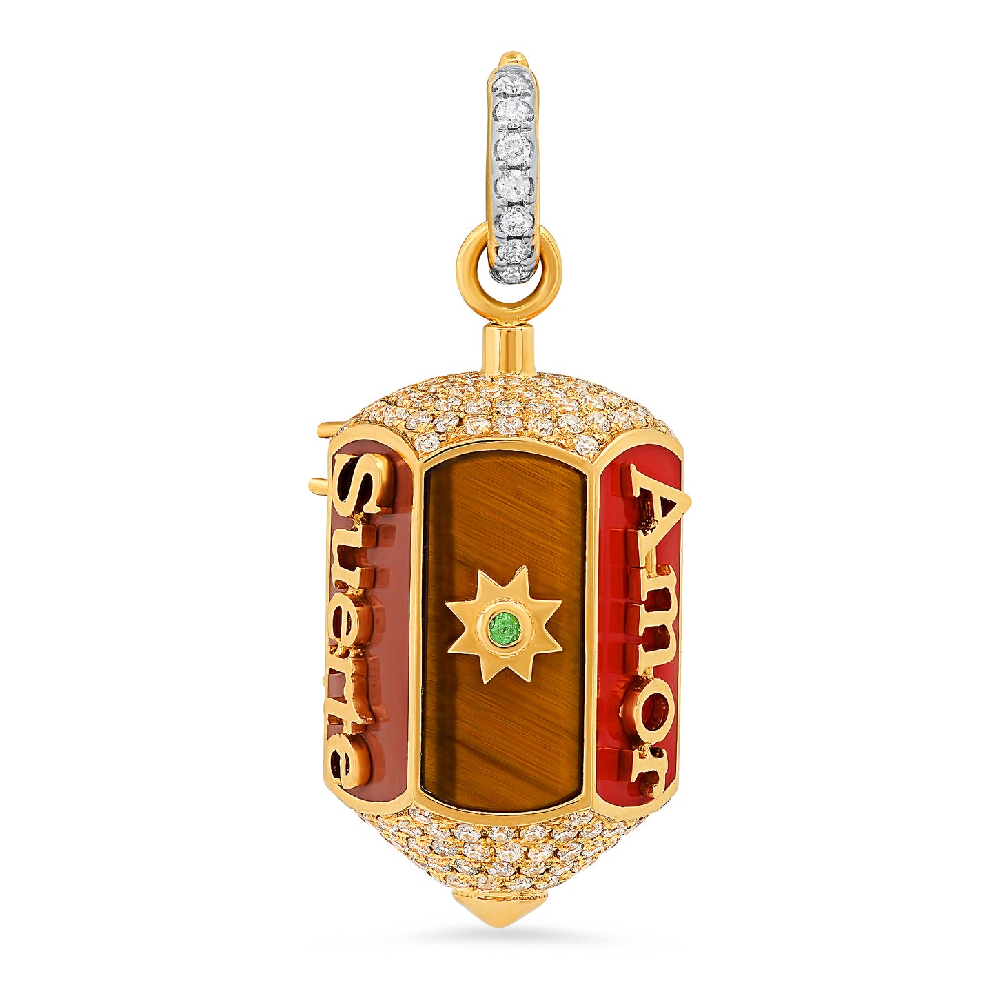 Pirinola Malachite Charm 18K Gold Green Stone Colette Jewelry