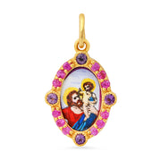 Father and Son Mini Medal Charm 18K Gold | Colette Jewelry