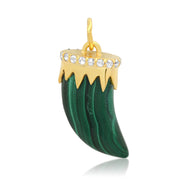 Hardstone Horn Charm 18K Gold — Colette Jewelry